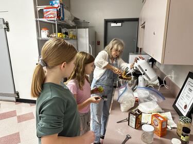 Students baking