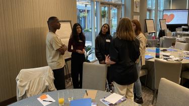 A group of secondary students gathered for discussion