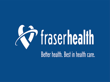dark blue background with Fraser Health logo